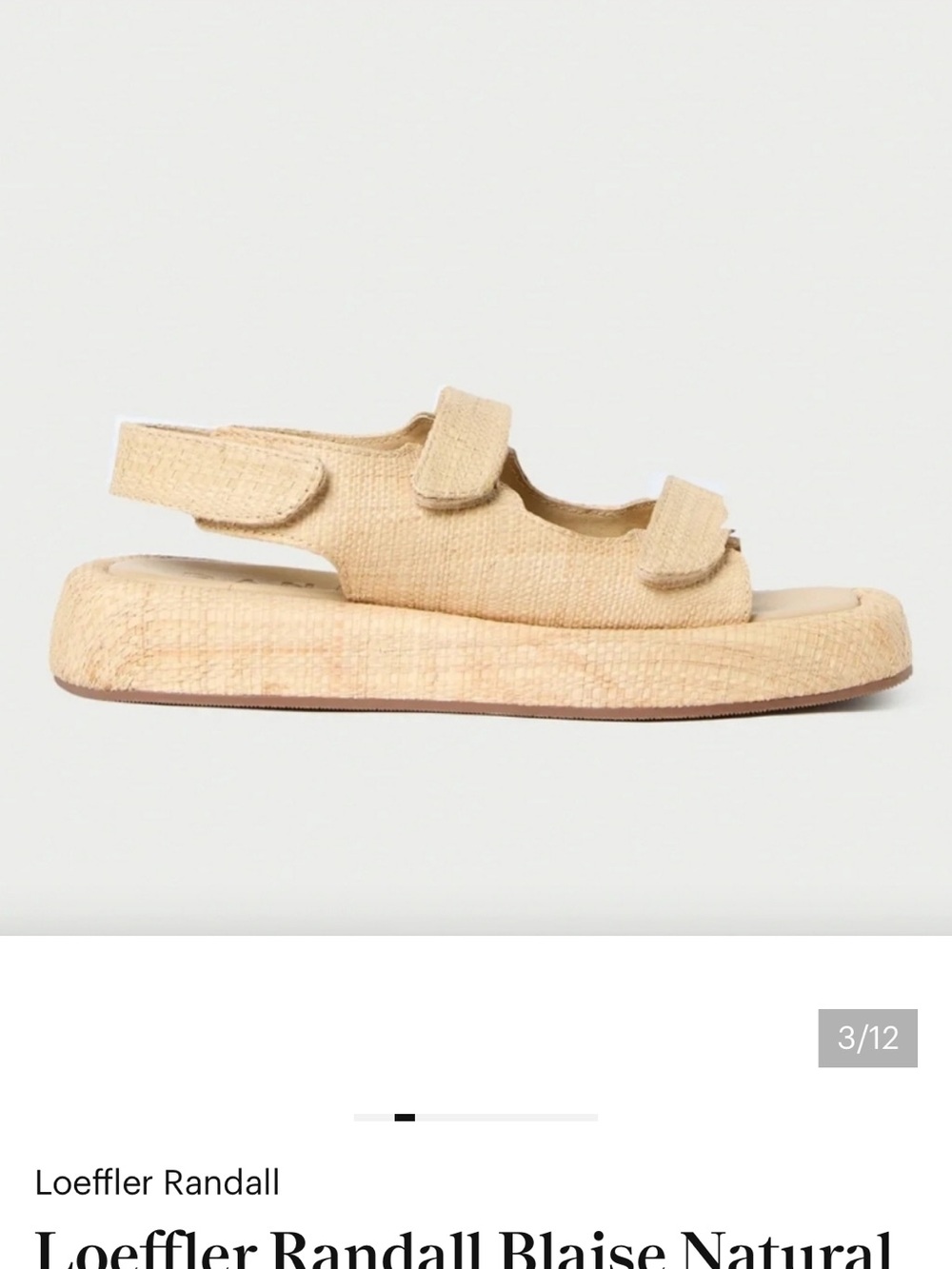 Loeffler Randall “Blaise” raffia platform sandal - Picture 4 of 5